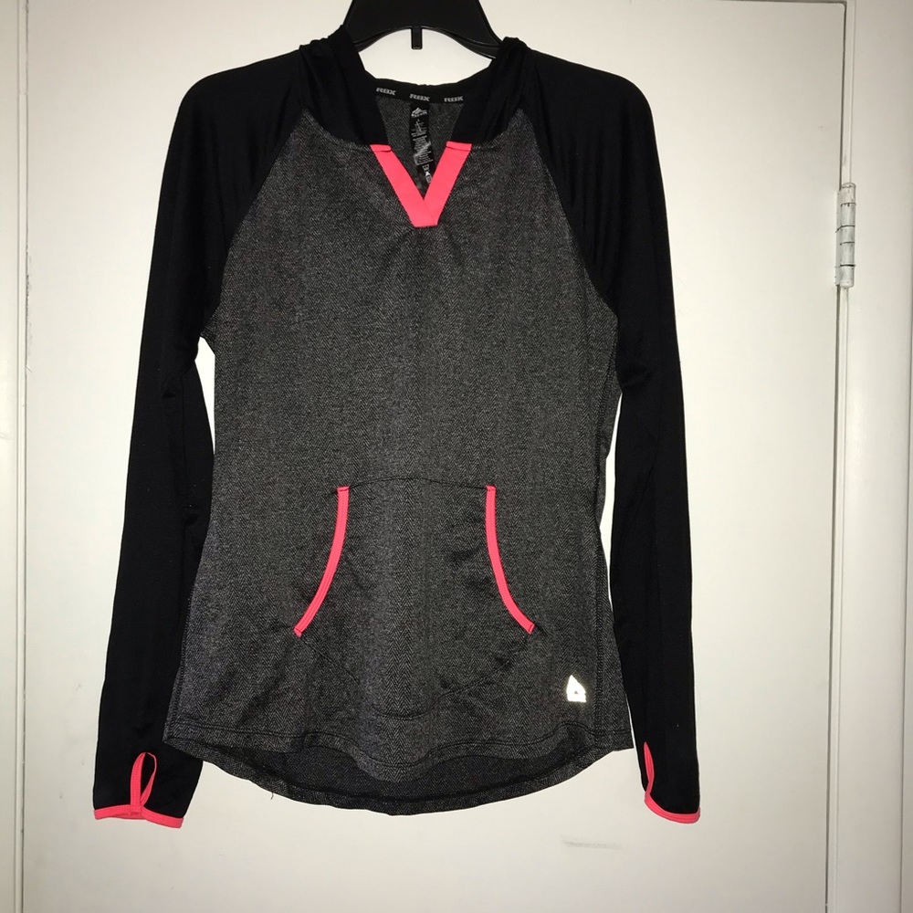 RBX Black, Gray, and Color Workout Hoodie